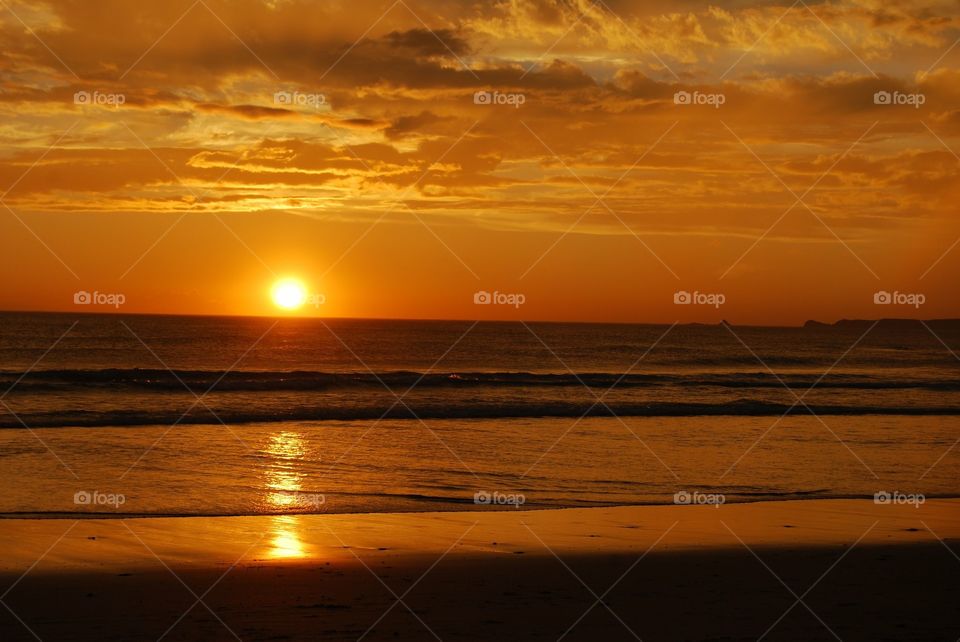 Treated to an amazing Philip Island sunset watching the waves roll in at Surf Beach, Victoria 