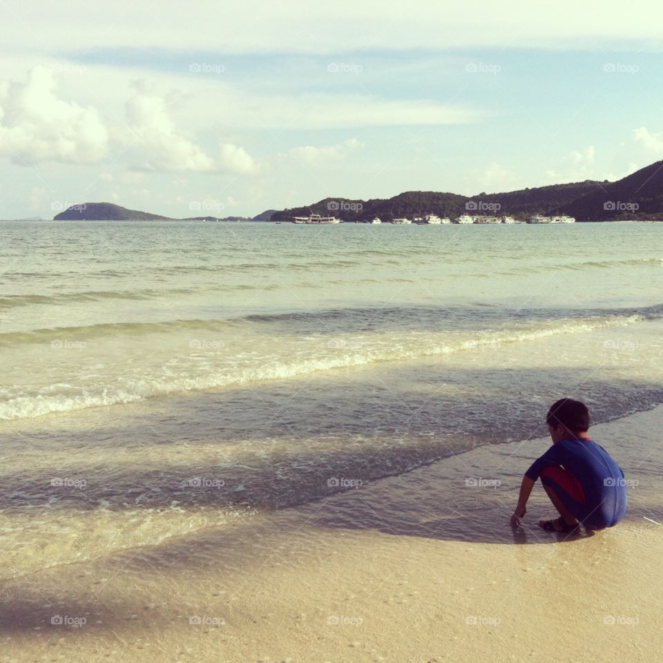 Vietnamese child. Vietnamese child on the beach