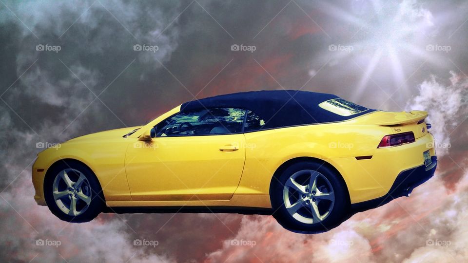 mustang..took this car and painted it out and moved it to another picture and added background