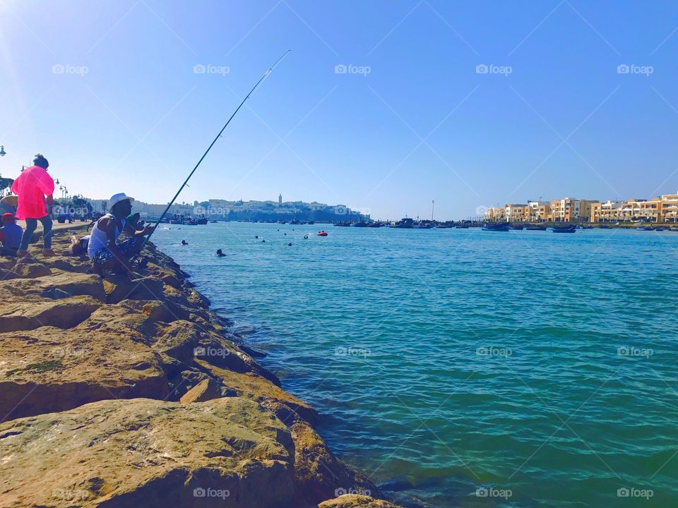 Fishing at marina