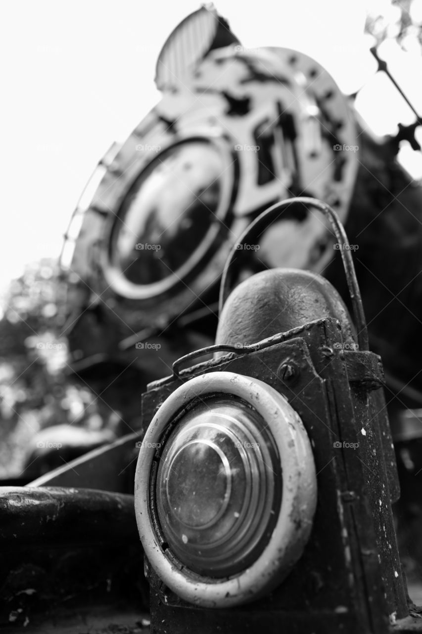 vintage train. 
steam locomotive