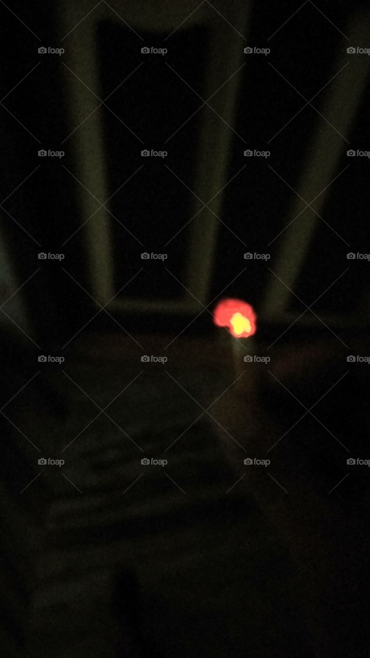 smoking fire blinking