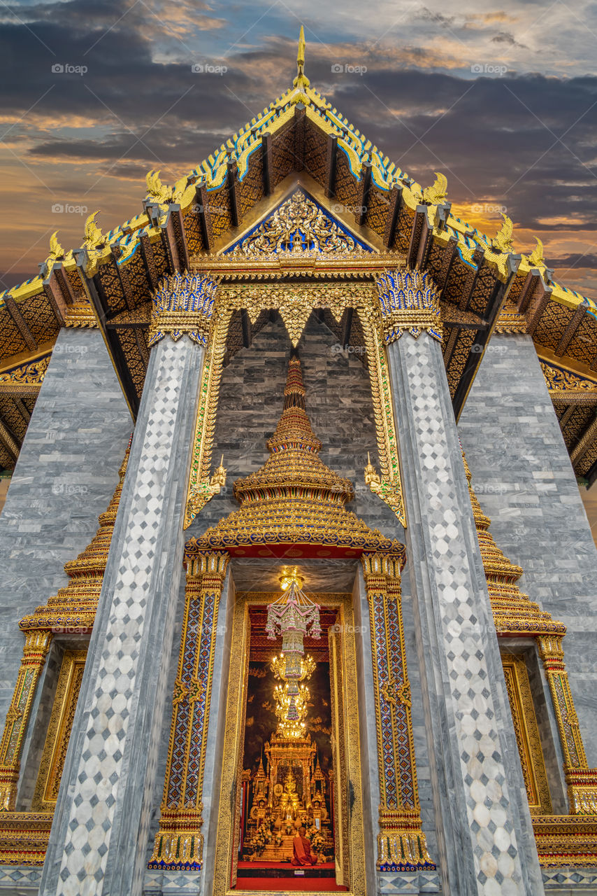 Beautiful buddha and Thai temple