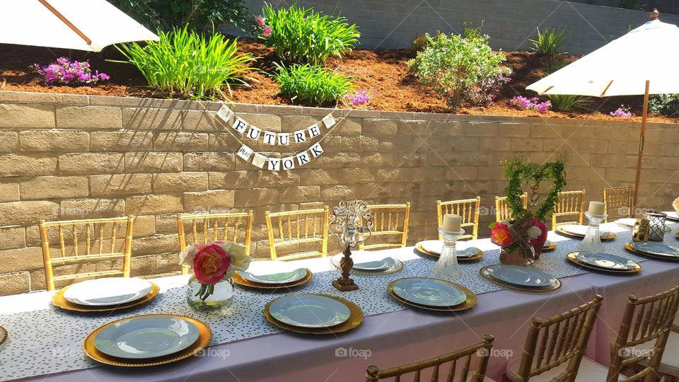 outdoor party table