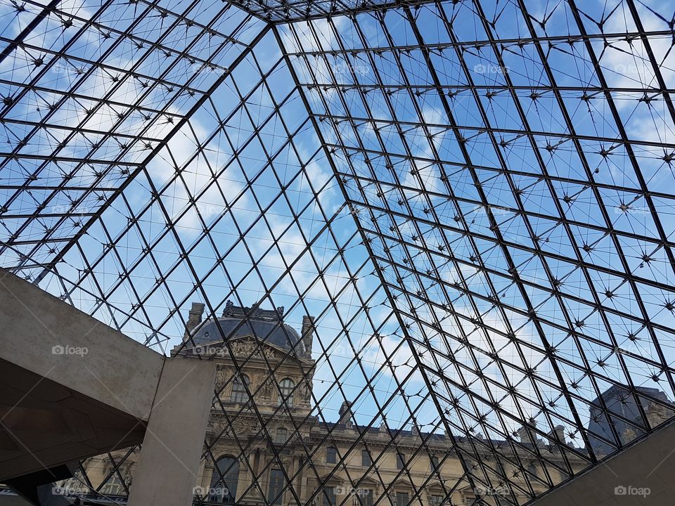Views from inside the Louvre