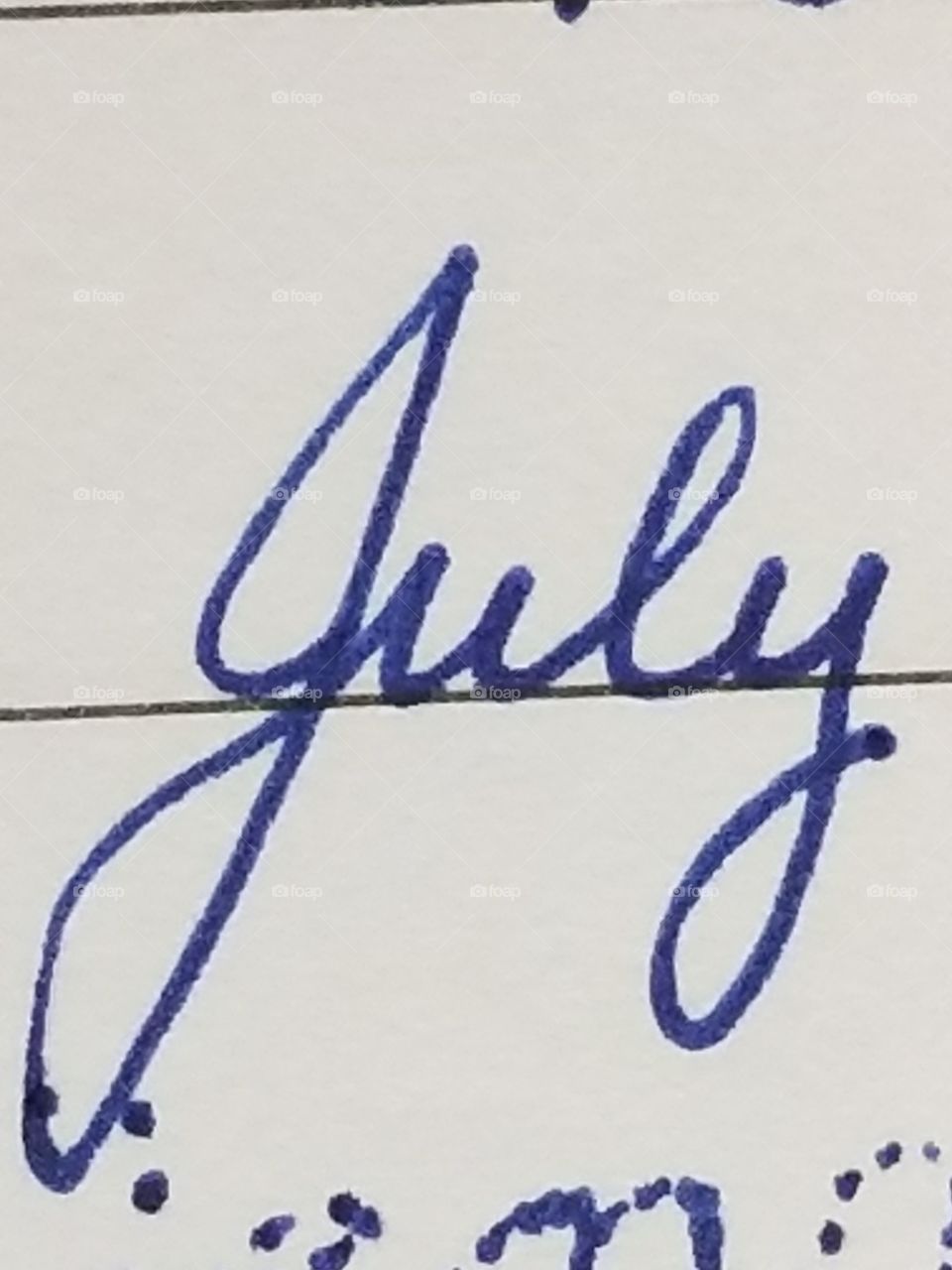 cursive july
