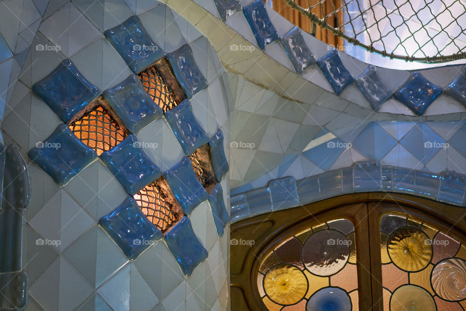 Casa Batllo. Barcelona. Details. Patio