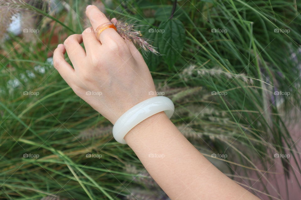 wearing beautiful bangle