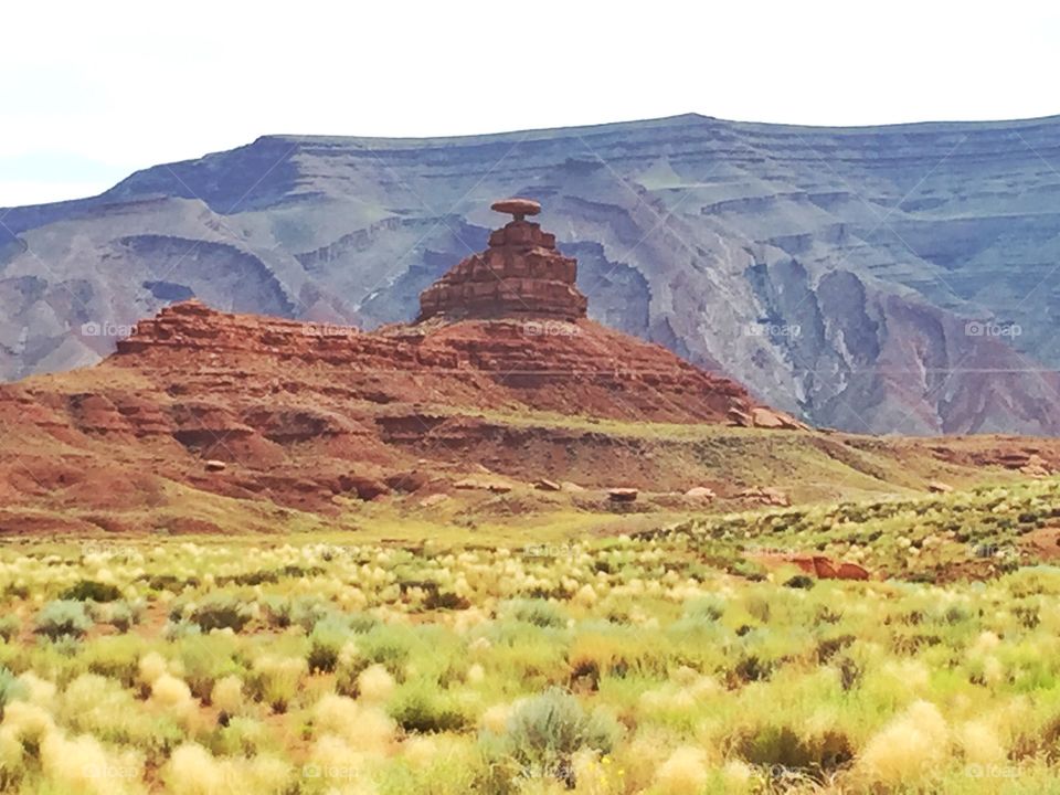 Scenic view of mexican hat