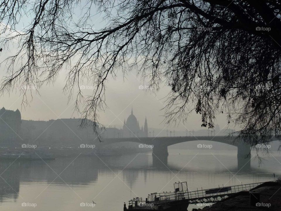 Budapest in fog