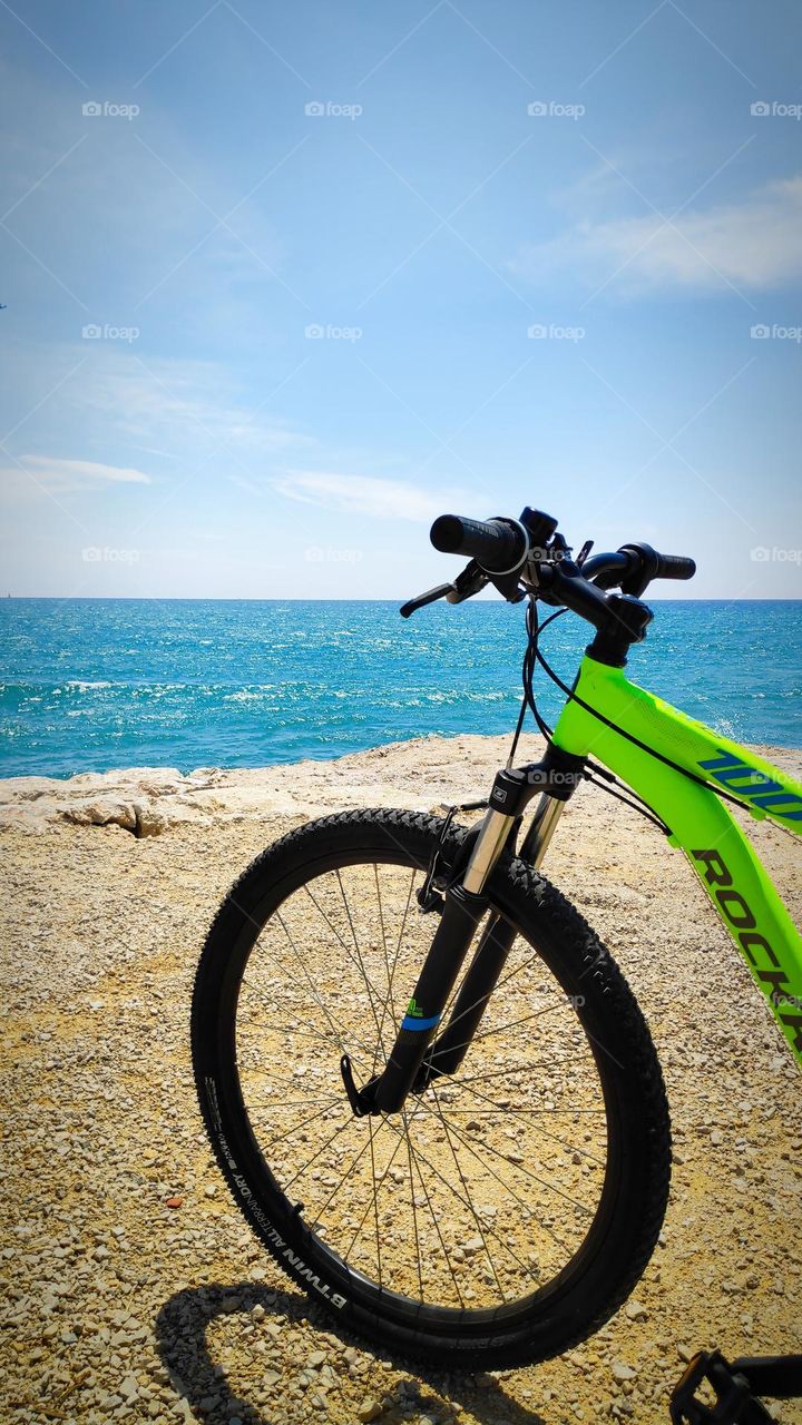bicycle and the sea.