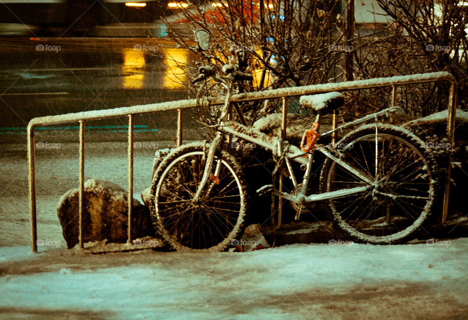 night and bicycle