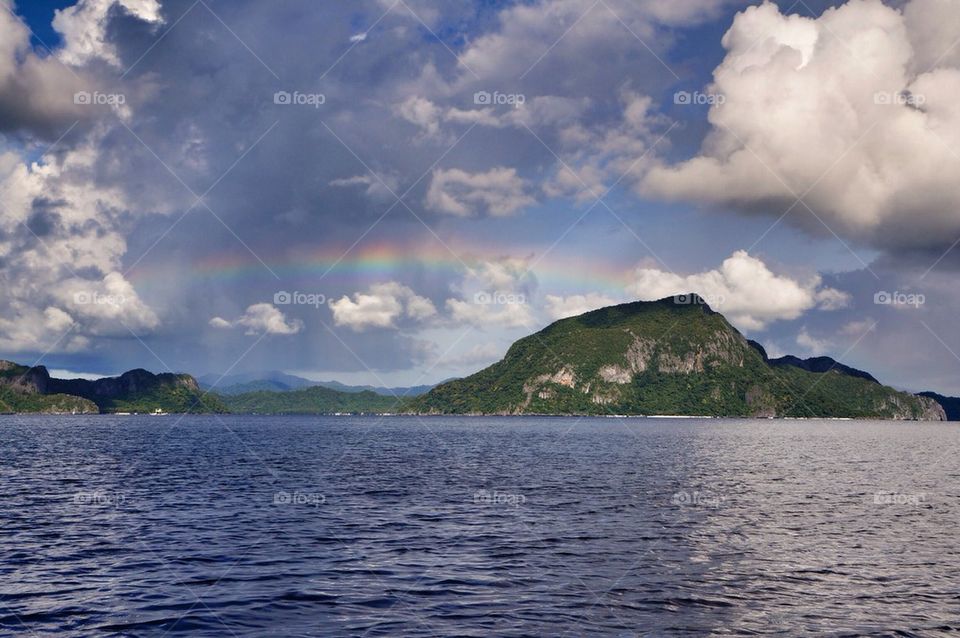 Rainbow over the sea