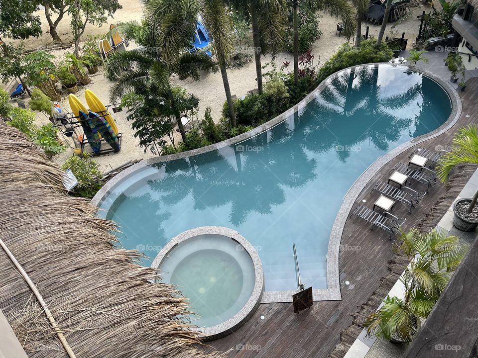 Bugana Beach and diver resort’s humungous pool