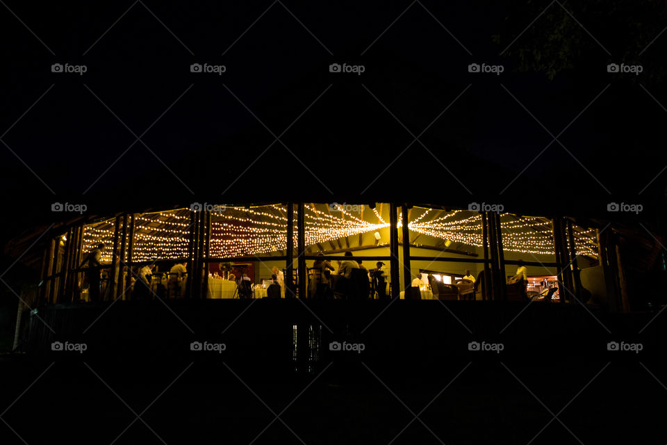 Beautiful fairy lights at a function - love the ambiance this creates at night.