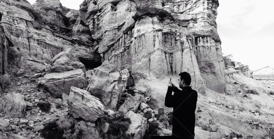 Photographer in Desert
