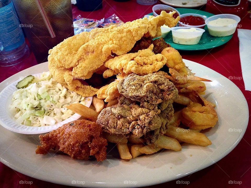 Succulent Fried Seafood Platter