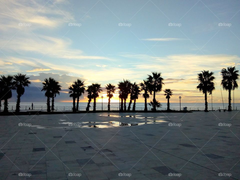 Orihuela Costa, Alicante, sunrise on the beach