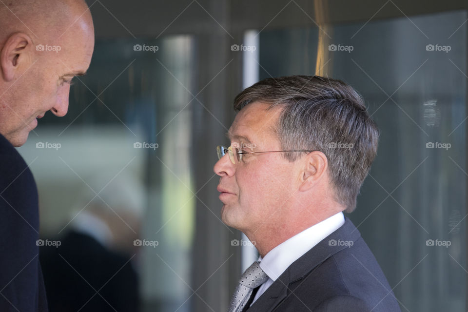Jan Peter Balkenende Checked By A Bodyguard At Amsterdam The Netherlands 2018