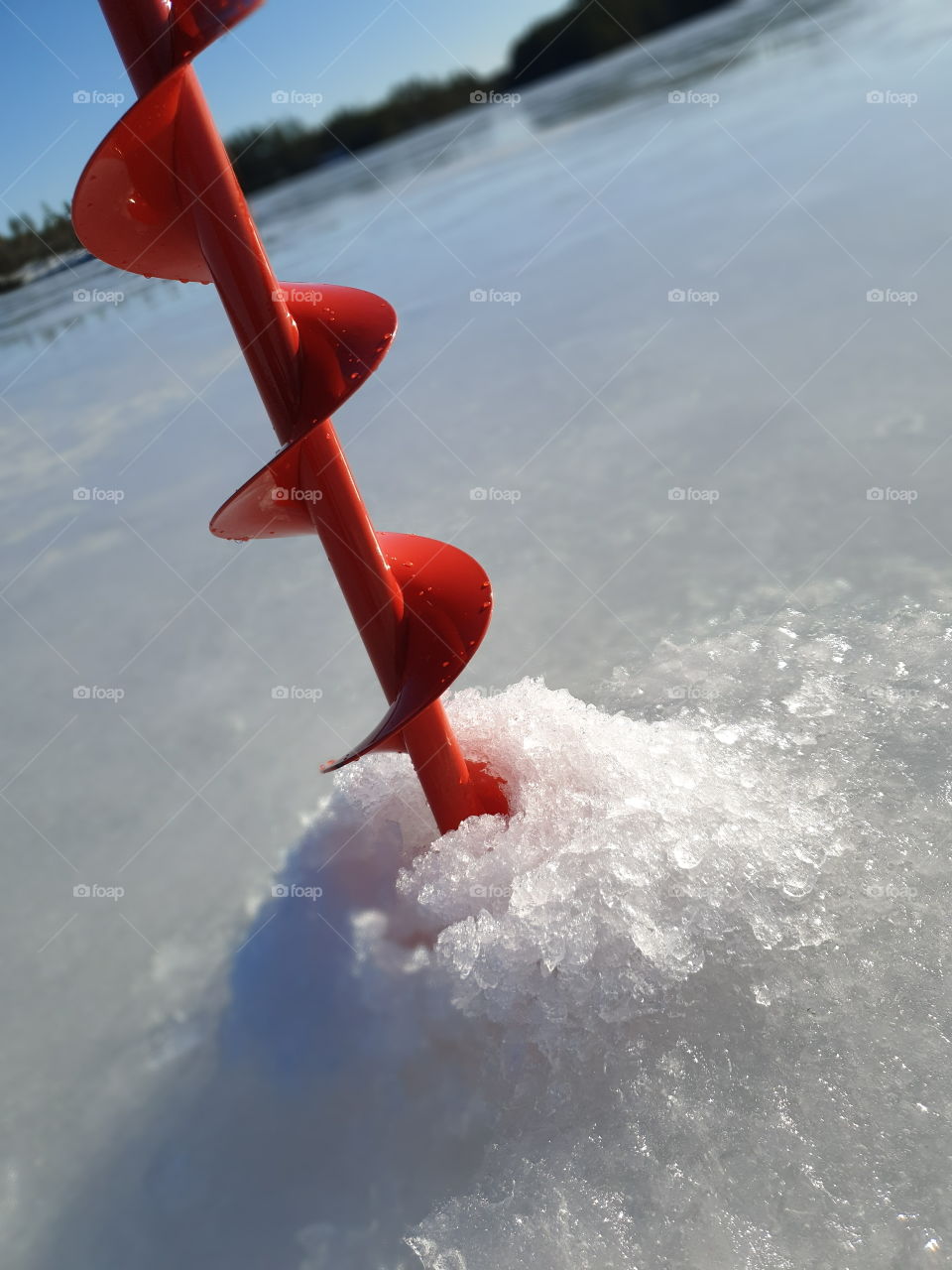 frozen lake.