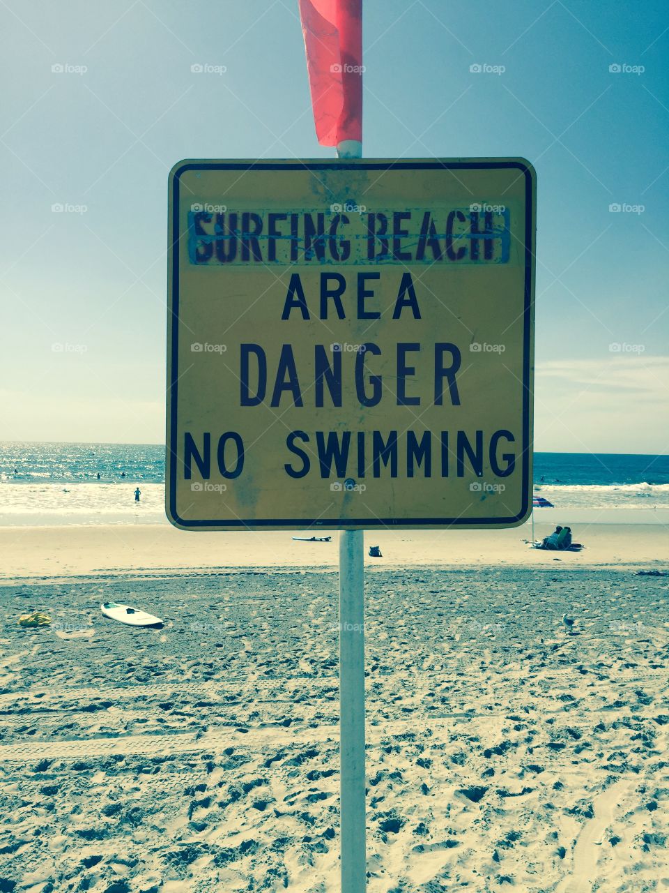 Surf shore sign