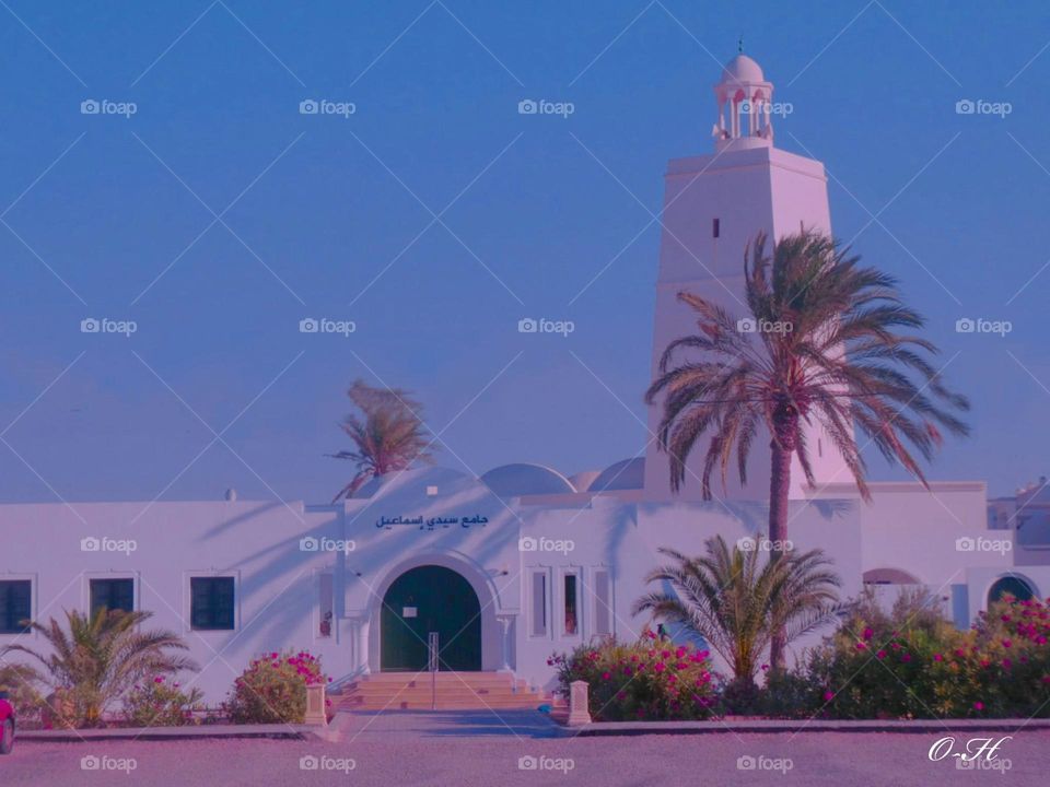 One of the mosques on the island of Djerba