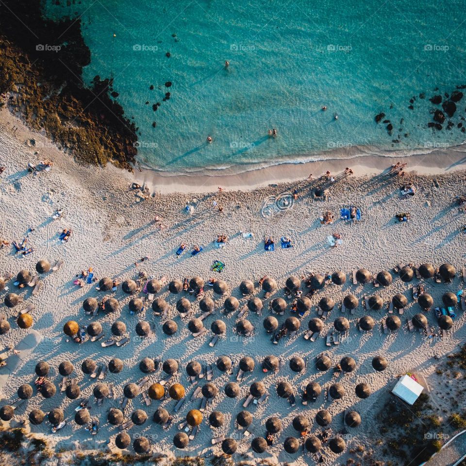 Beach umbrellas in Cyprus 