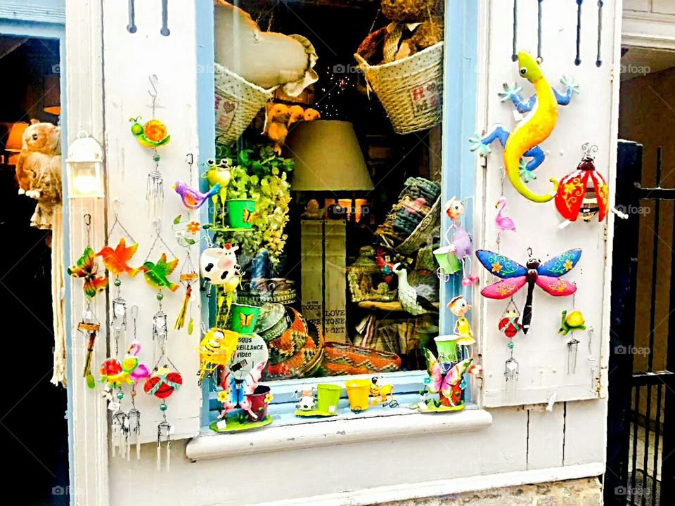 Decorations in front of a shop