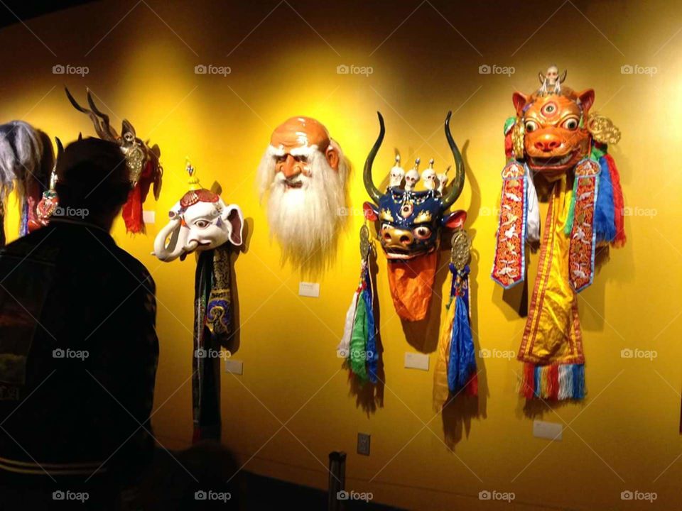 these masks were on display at the Discovery Place last year..