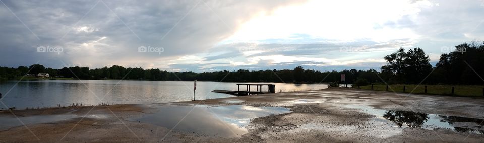 Puddles of raindrops gathered together