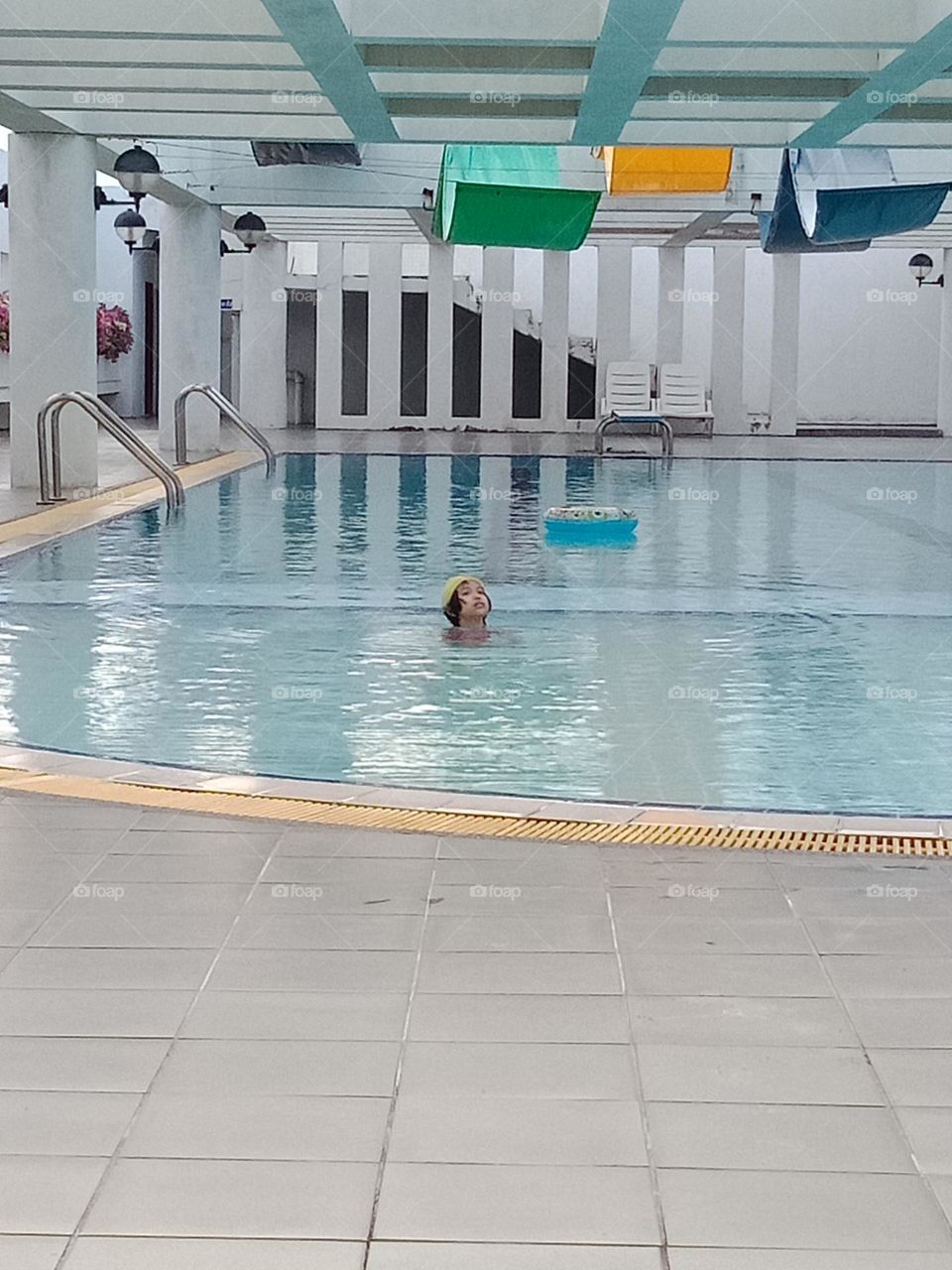 kid in pool