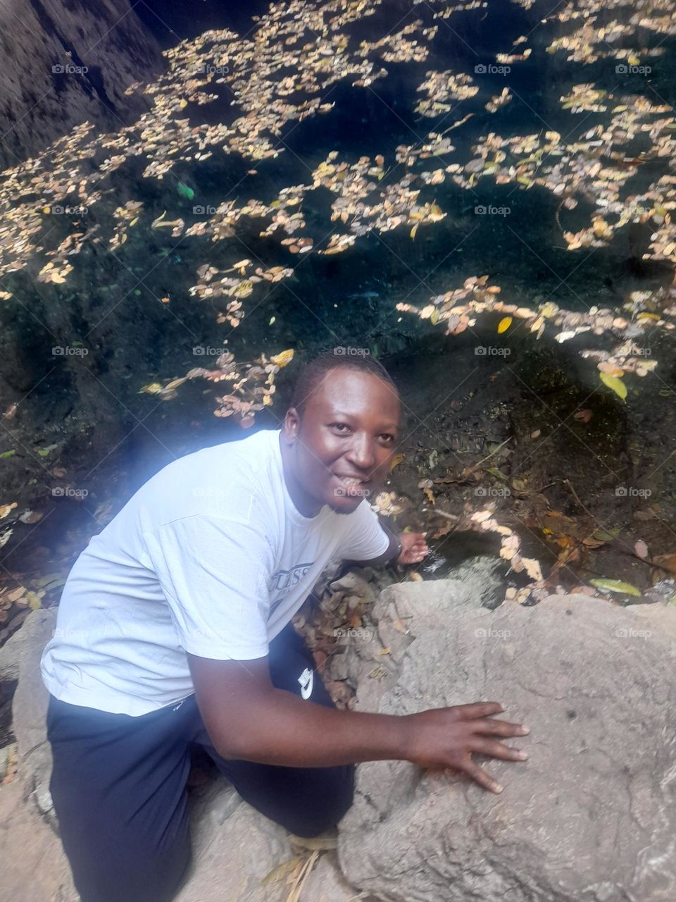 Some believe that this pool at Chinhoyi caves is sacred but I ....😂