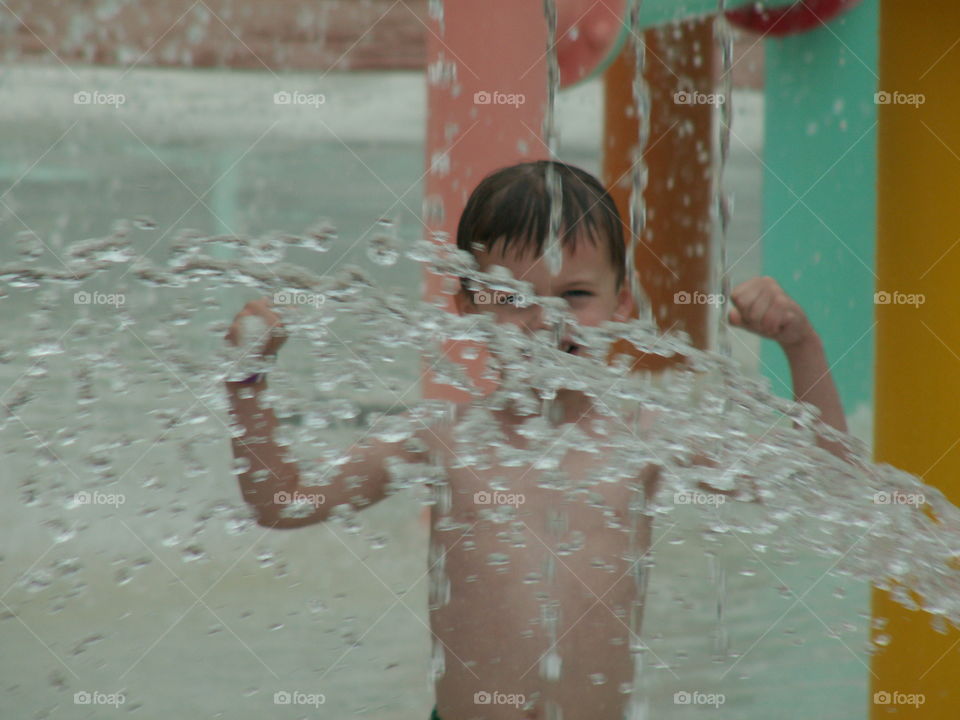 Splash pad fun. 