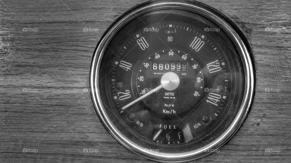 Classic austin mini speedometer