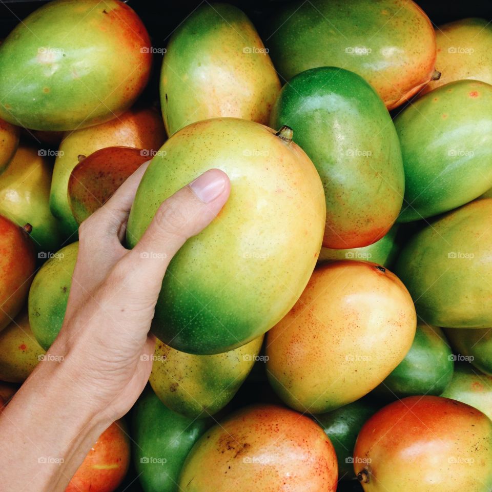 Full frame shot of mangoes