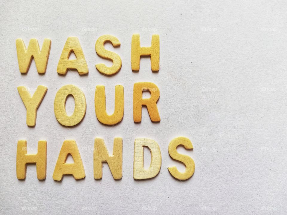 Written wash your hands