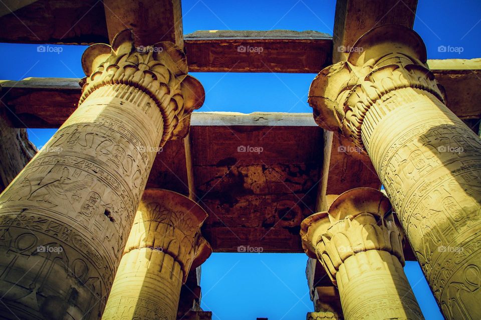 Columns at the Temple of Karnak in Luxor