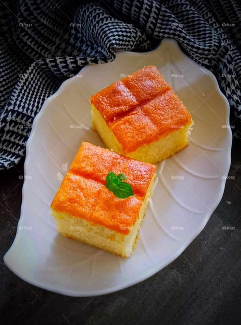 Homemade Butter Cake for Evening Tea Time .