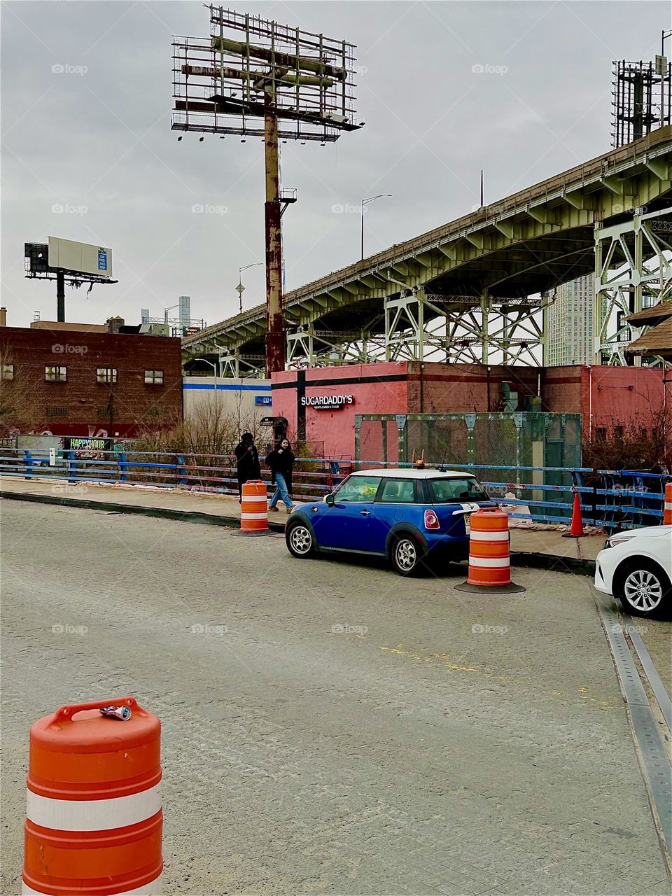 This is “Borden Avenue” and the “Borden Avenue Bridge” over “Dutch Kills” in LIC, Queens in front of the “Brooklyn Queens Expressway” overpass on an overcast day in December 2023. Hypnotic Productions