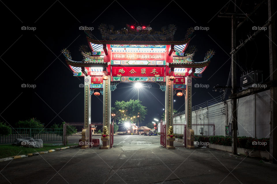 Entrance of the Chinese temple 