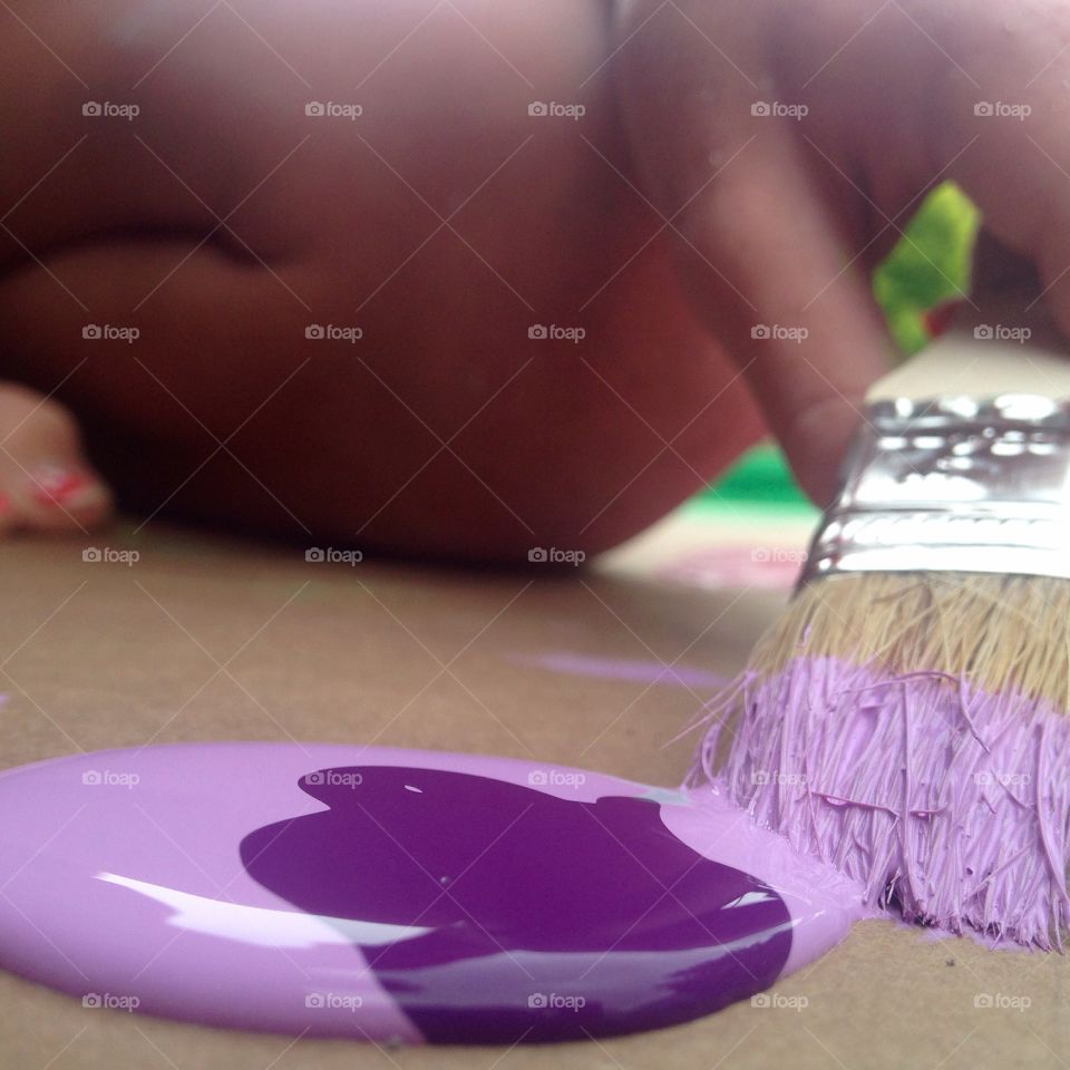 Purple paint. I was painting a cardboard boat me and a friend made for a regatta and I was planning to mix these colors

