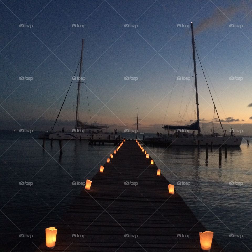 Romantic Sunset at beach