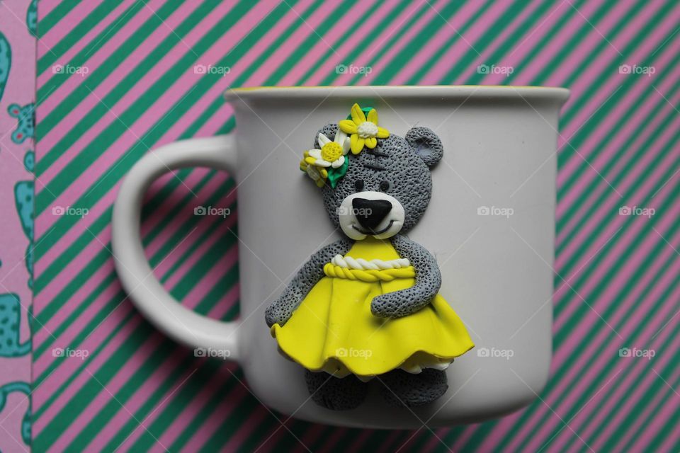 polymer clay mugs