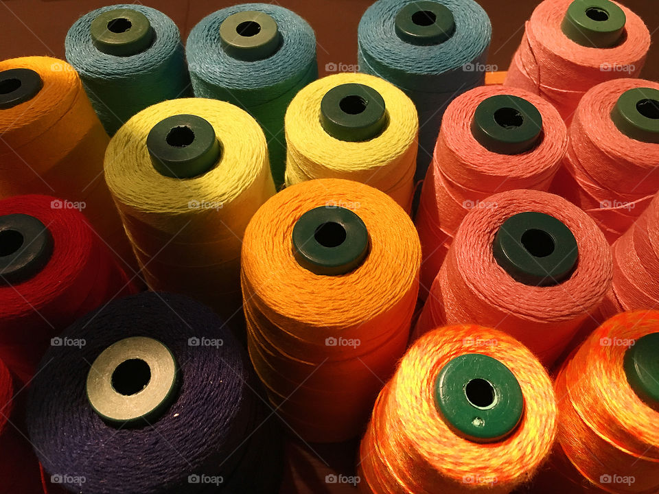 Colorful thread for textile industry