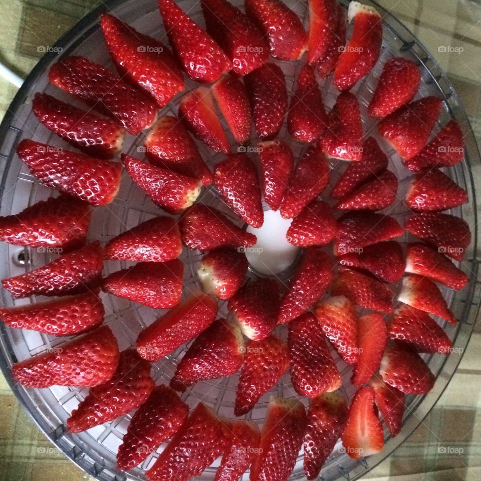 Fresh and red strawberries 