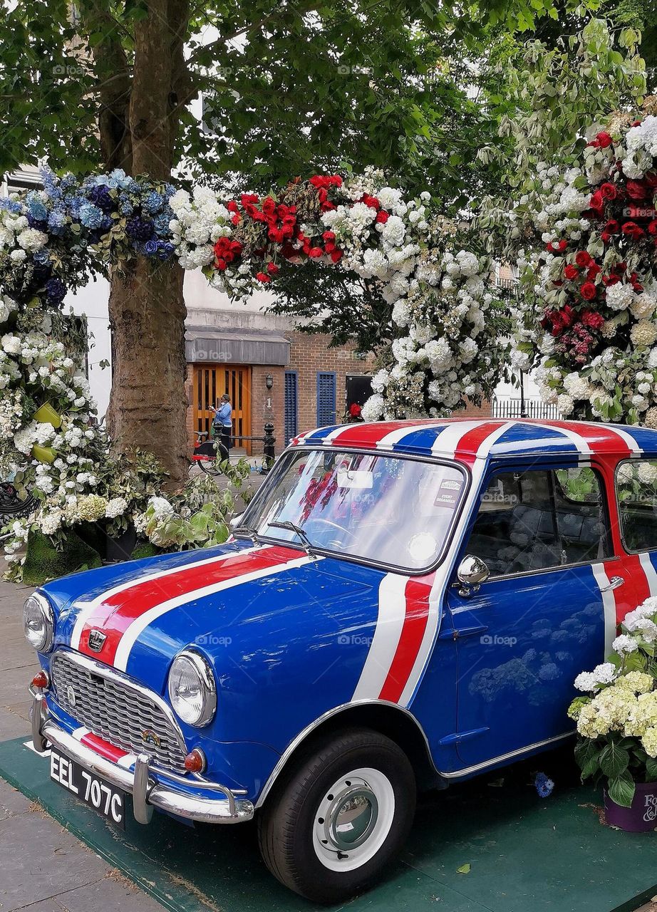 British car. Unusual car colour. Cars with souls.