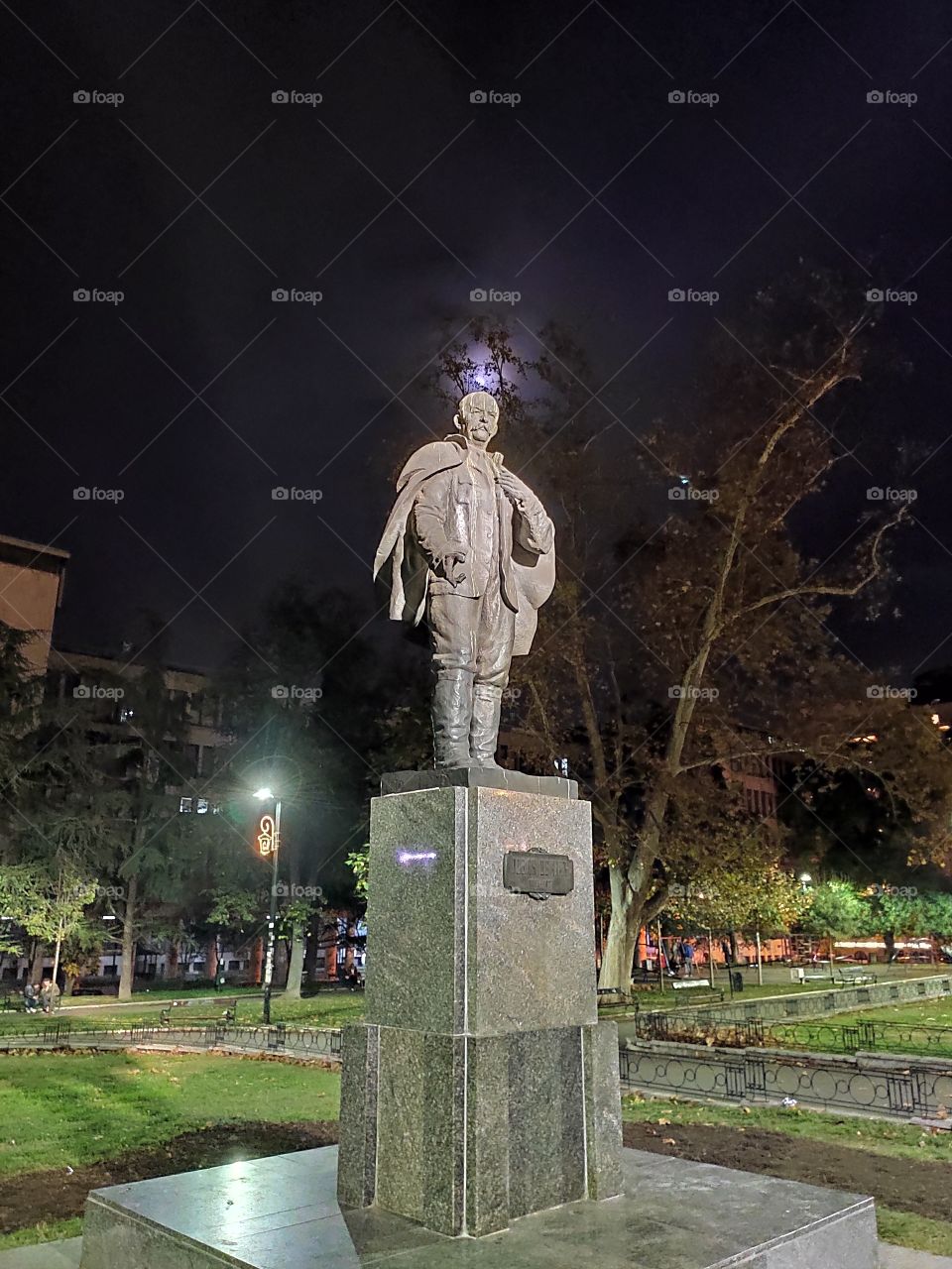 Belgrade Serbia students park Jovan Cvijic monument
