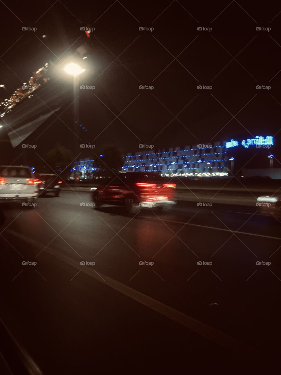 Street view in Jeddah at night 