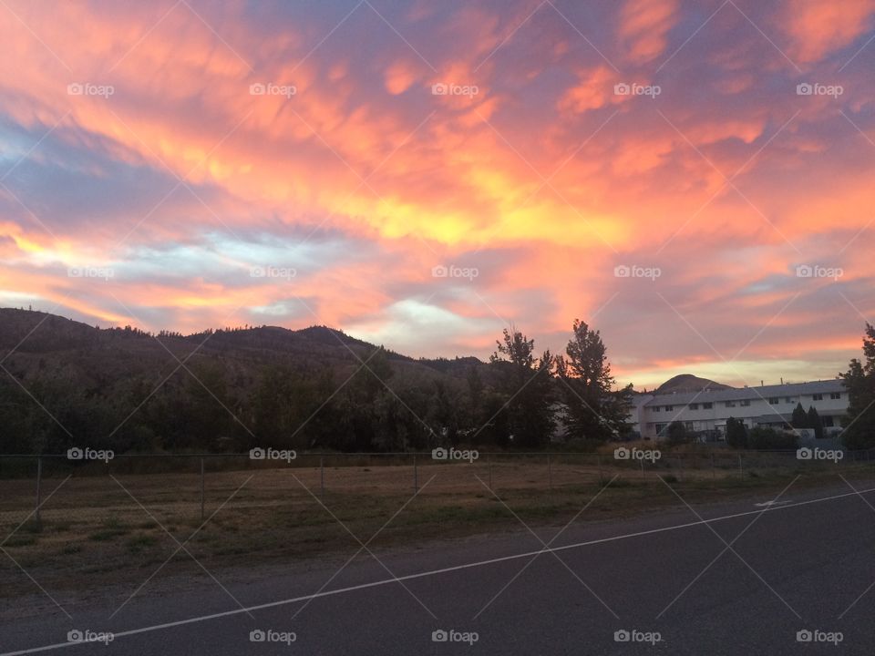 Beautiful city sunset 