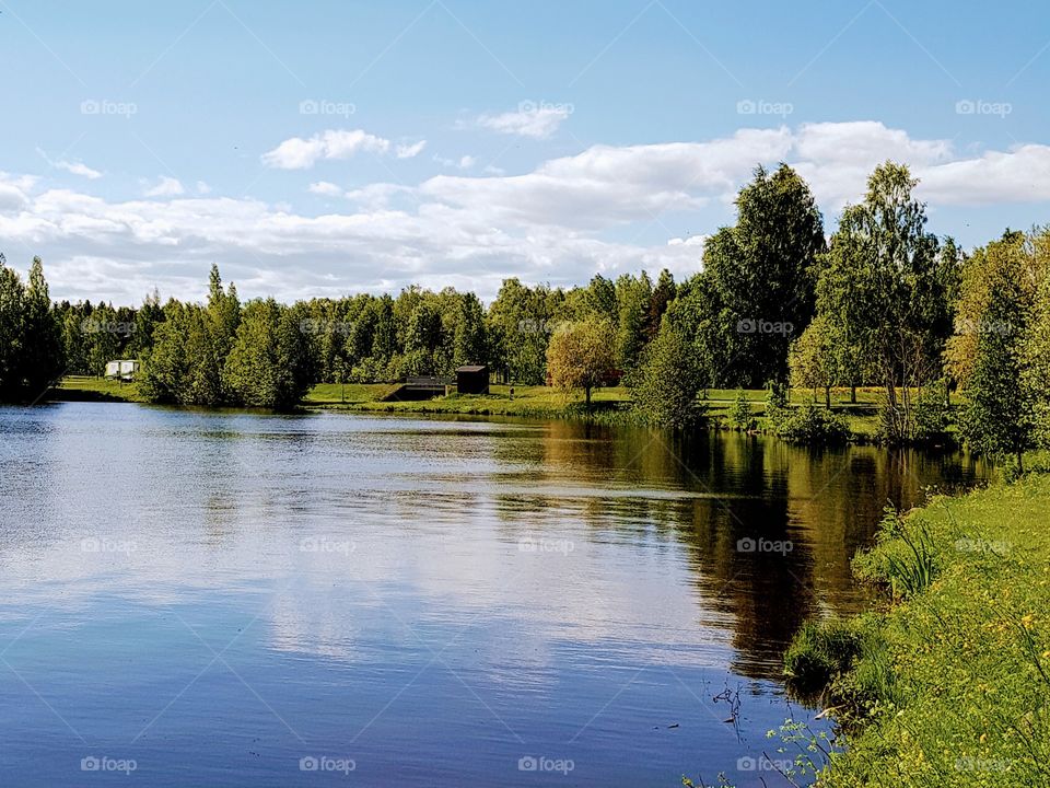 beautiful park and water